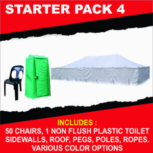 Starter Pack 3 - 7m x 12m Pole Tent With 50 Chairs