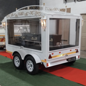 Hearse trailer on a double axle